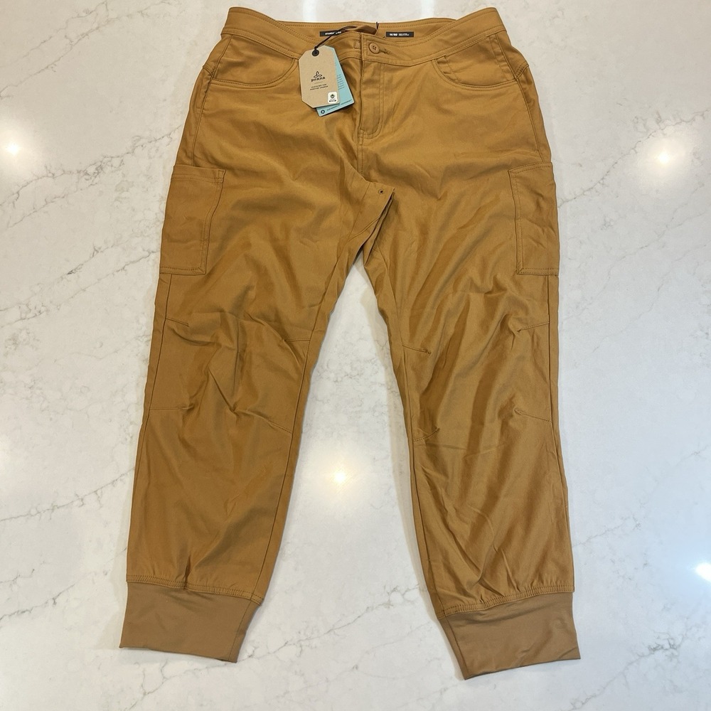 Prana NEW Halle Jogger II‎ Pants Womens 14 Earthbound Brown Hiking Outdoors